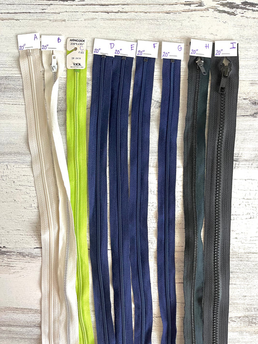 20 inch Zippers