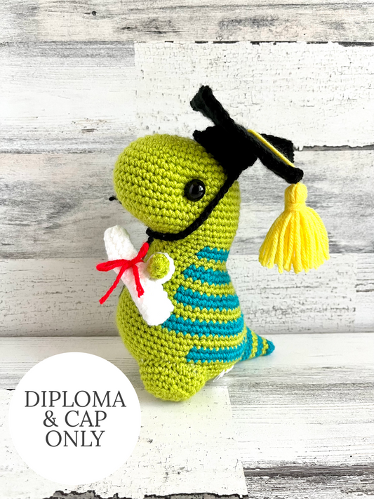 Graduation Cap & Diploma - Dinosaur Accessories
