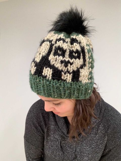 PDF Pattern - The Hungry Panda Beanie - Knitting