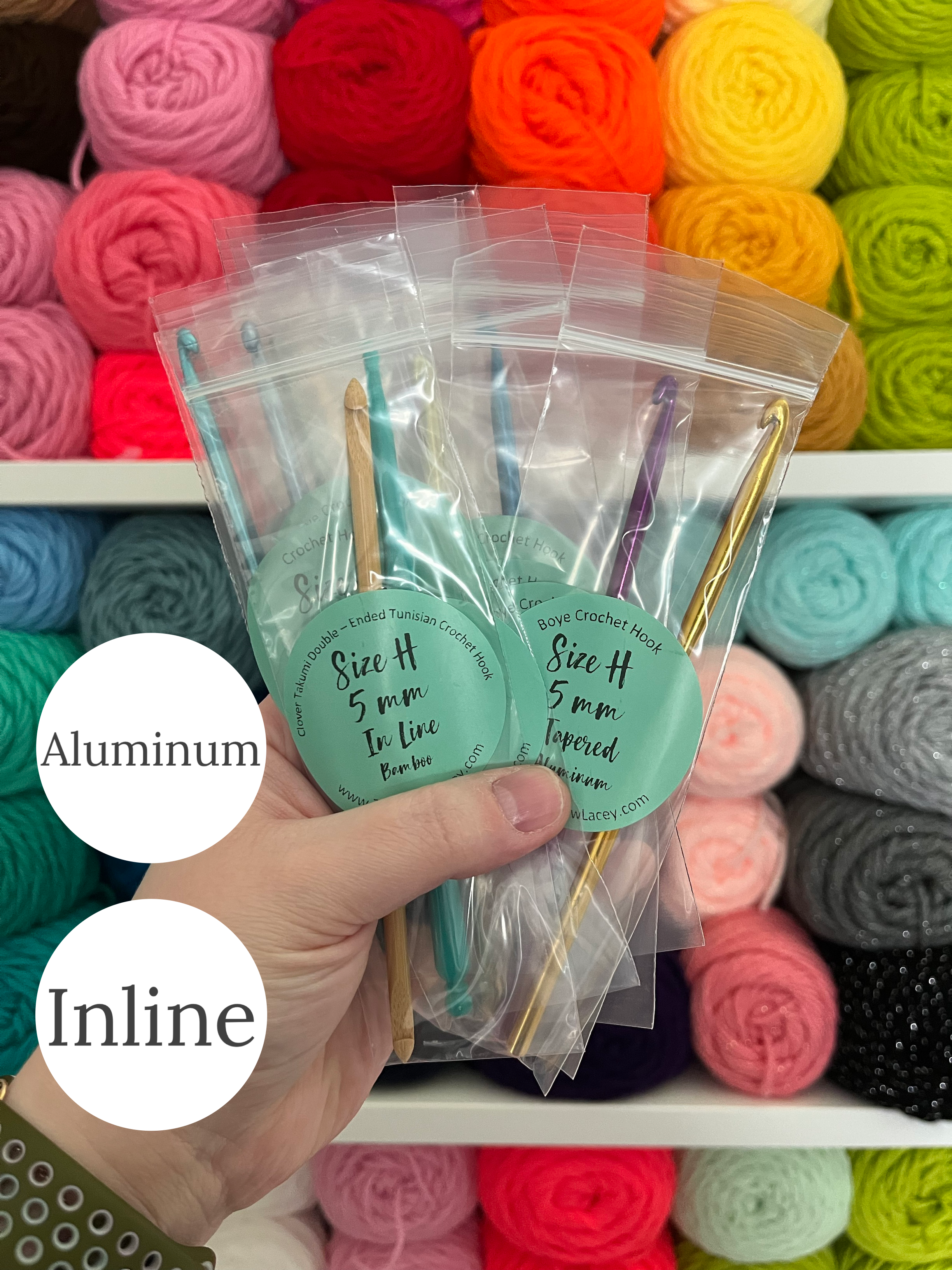 ALL Aluminum Inline Crochet Hooks – That's Sew Lacey