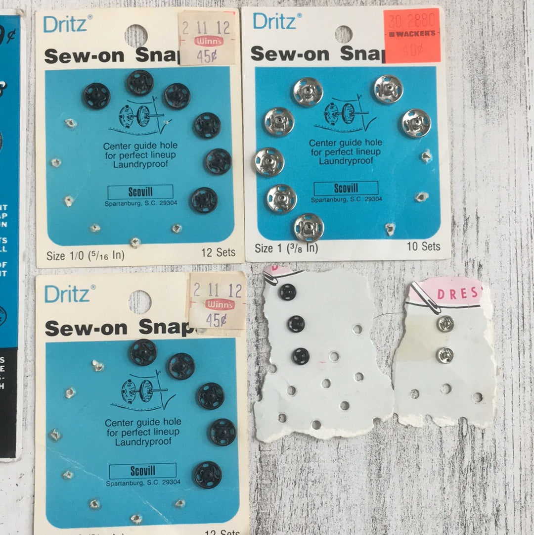 Lot of Vintage Snap Fasteners