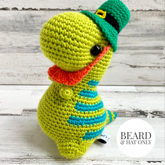 St. Patrick’s Day Leprechaun Hat & Beard- Dinosaur Accessories