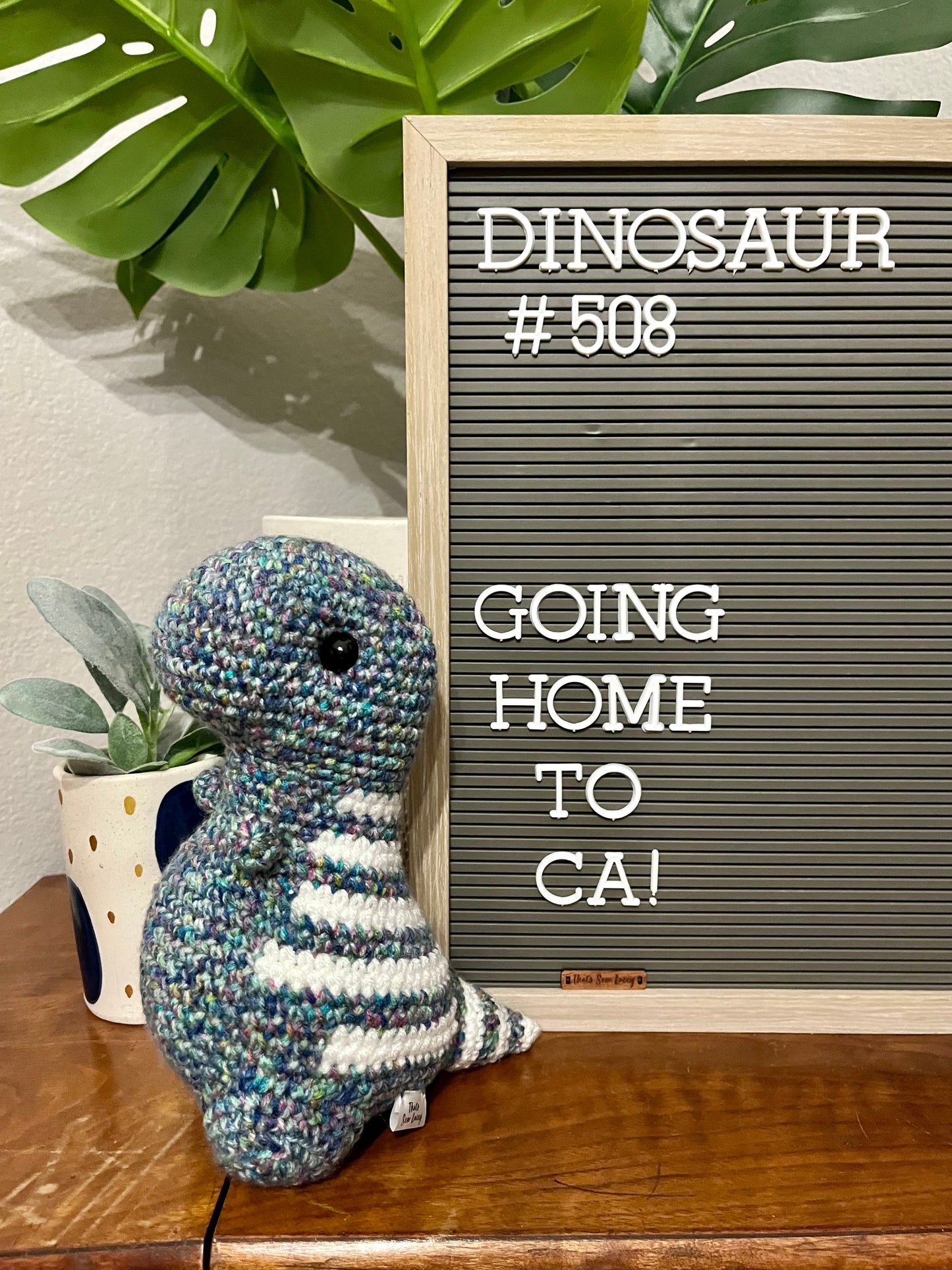 Meadow Bloom with White Stripes - Chubby Dinosaur