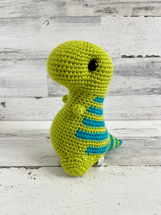 Green with Blue Stripes (Snacks) - Chubby Dinosaur