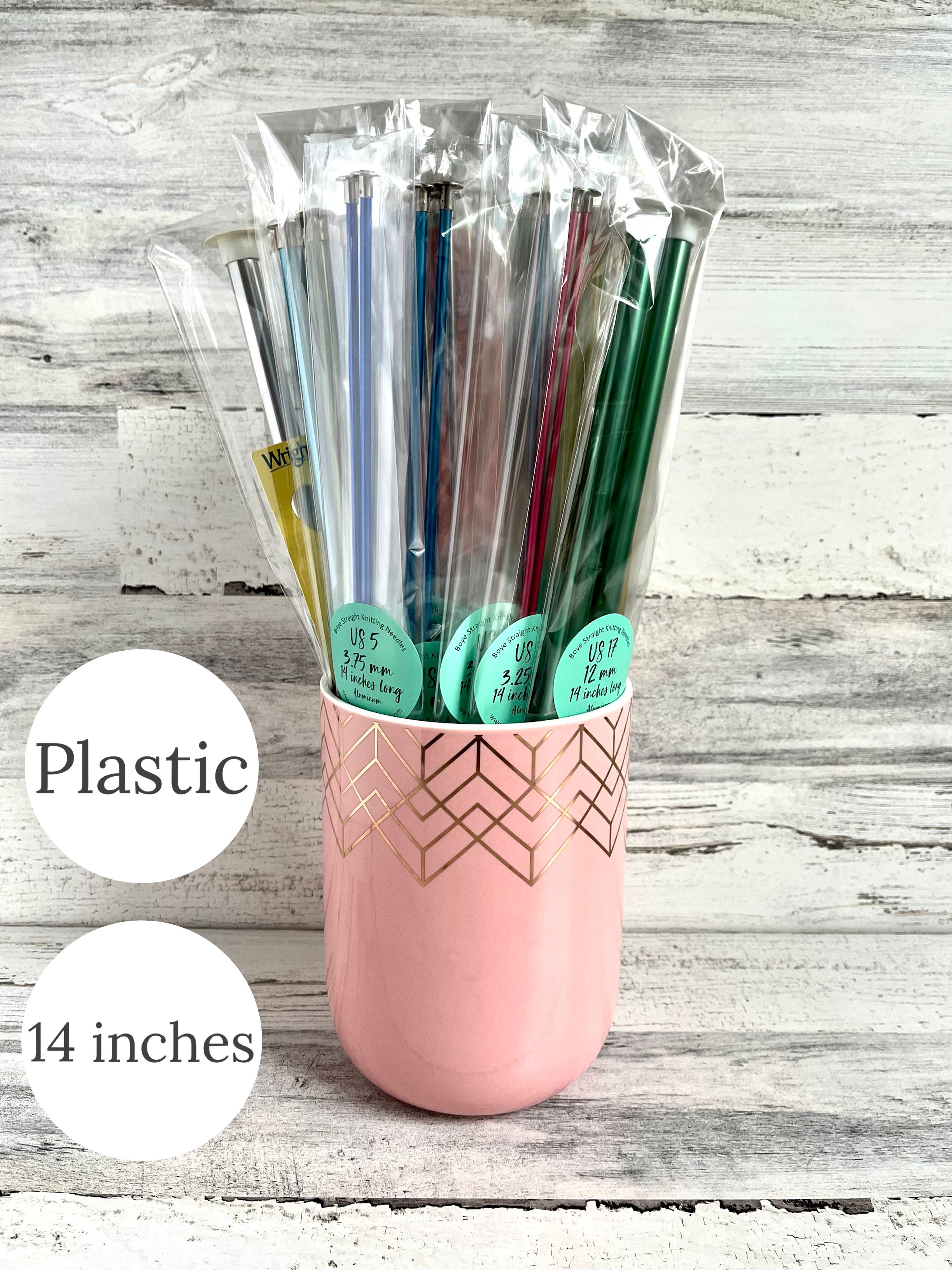ALL Plastic 14 inch Straight Knitting Needles – That's Sew Lacey