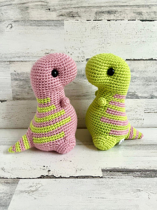 Lime and Pink - Chubby Dinosaur