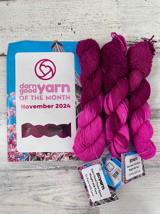 To Paris with Love - Darn Good Twist Sport Weight Silk Yarn